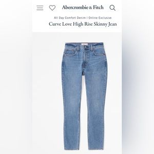 Abercrombie & Finch ~ The skinny high rise ~ Curve Love 💗 Size 35/20